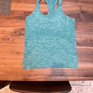 Heathered Teal Lululemon Swiftly Tech Tank Top